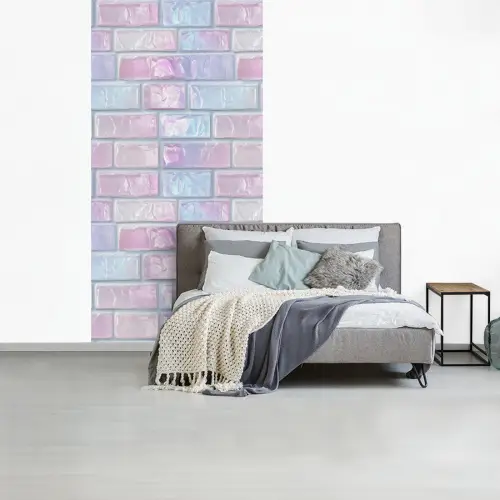 Roze - Parel - Glans - Muur fotobehang vinyl groot 64 -slaapkamer