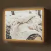 Deken - Wit - Boomstronk - Winter - Sneeuw Light Box met batterij (Wandlamp) middel -z3d_website