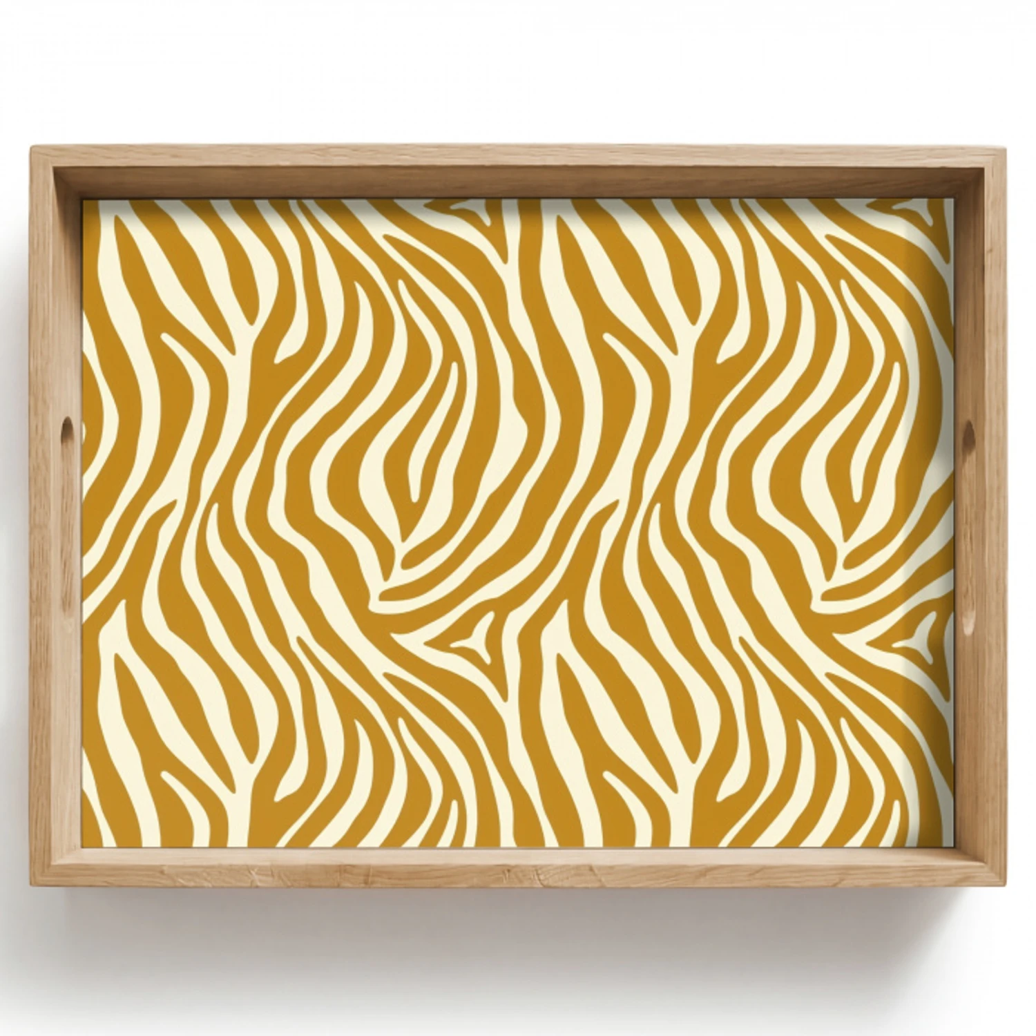 Zebra - Klassiek - Oker - Geel Dienblad Rechthoek middel 911 -z3d_shopping