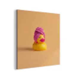 Badeend - Handdoek - Kleurrijk aluminium wit klein -3d