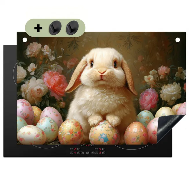 Konijn - Paaseieren - Stilleven Inductie beschemer met haakjes klein -3d