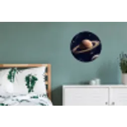 Planeten - Saturnus - Ruimte Wandcirkel aluminium klein -slaapkamer