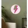 Stippen - Roze - Bliksem Wandcirkel behangsticker klein -sfeer2