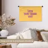 Love yourself - Roze - Geel Wandkleed katoen klein -sfeer1
