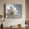 Bloem - Wit - Neutraal Textielframe zwart klein -sfeer3
