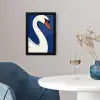 Zwaan - Wit - Snavel - Illustratie fotolijst zwart zonder passe partout klein -sfeer4