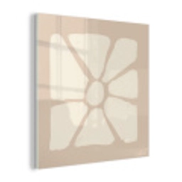 Bloemen - Pastel - Beige - Kunst plexiglas 5mm klein -z3d