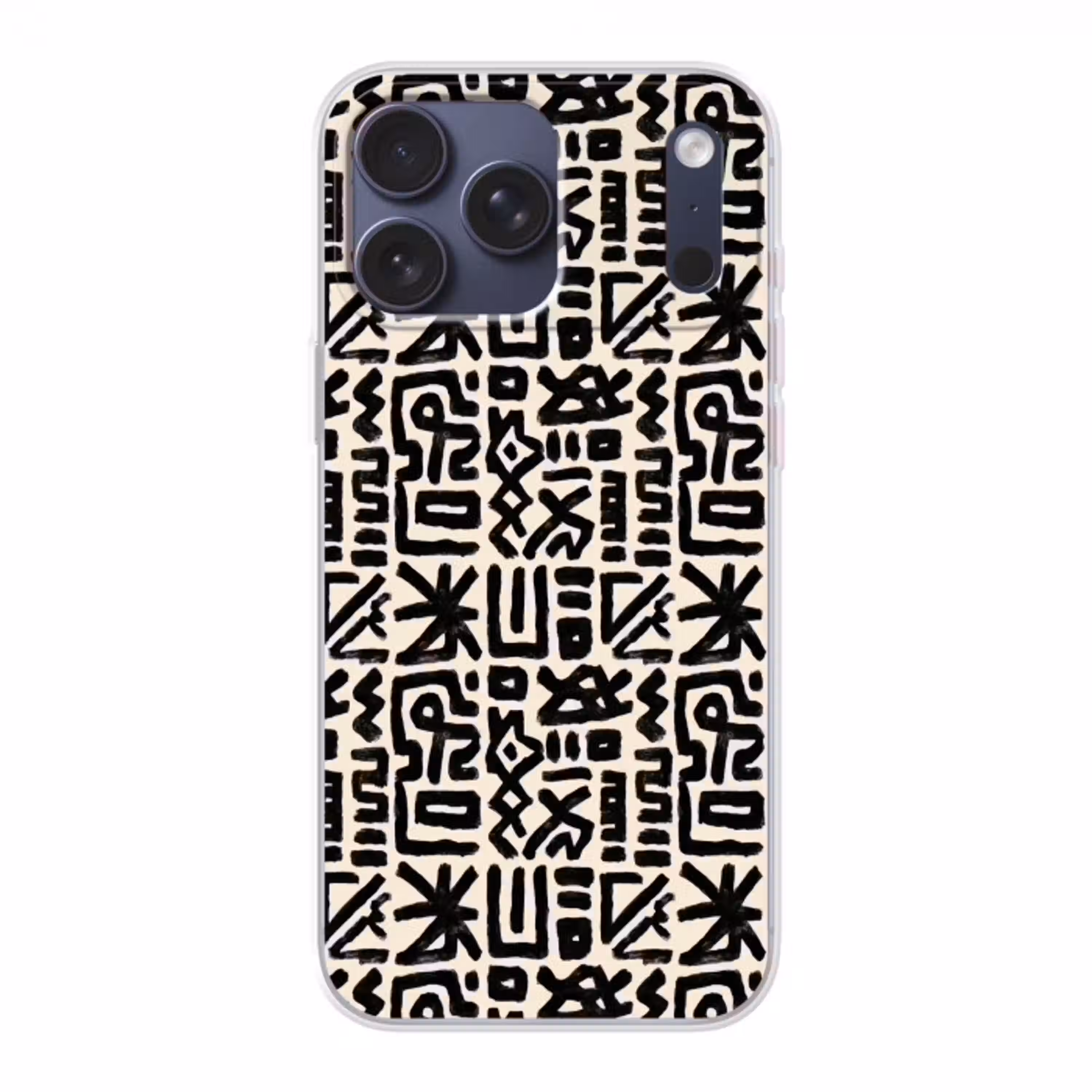 Geometrisch - Figuren - Zwart Telefoonhoesje iPhone 17 Pro Max klein 879 -3d