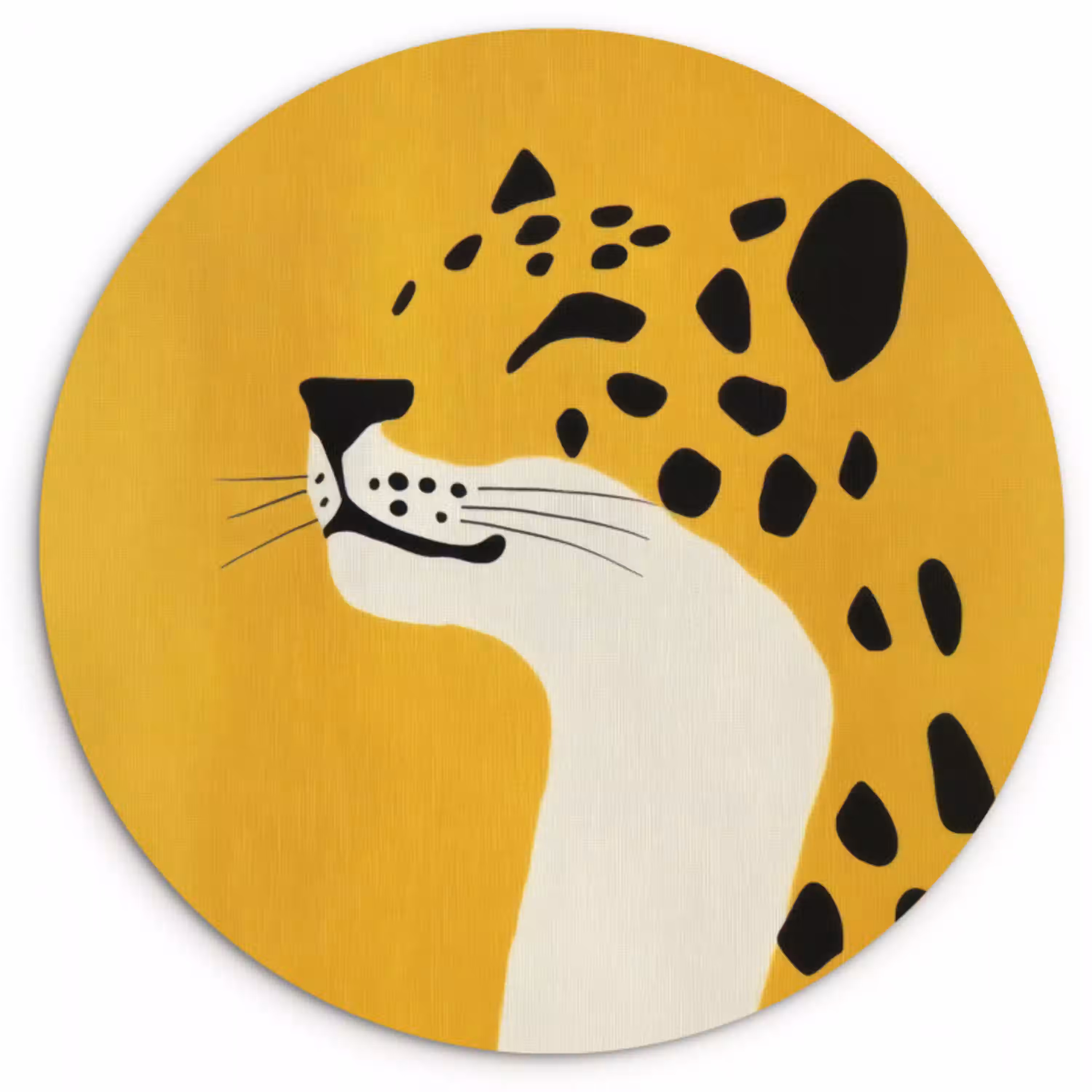 Cheetah - Illustratie - Geel Wandcirkel plexiglas klein -3d