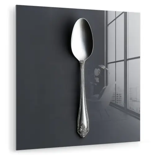 Zilver - Metaal - Lepel plexiglas 5mm klein -zzzproduct_nieuw
