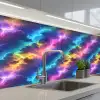 Storm - Bliksem - Regenboog keuken achterwand 2 middel 871 -3d_schuin