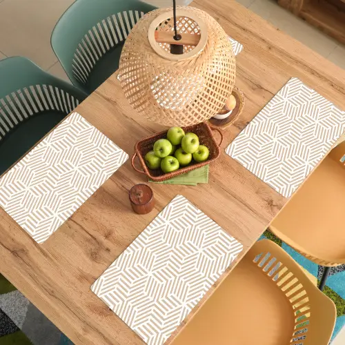 Beige - Geometrie - Patronen - Abstract Placemat vinyl groot 368 -zzsfeer5_Kitchenyeah-website