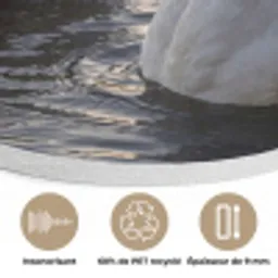 Eenden - Water - Natuur Akoestische PET Vilt - Rond klein -closeup_FR
