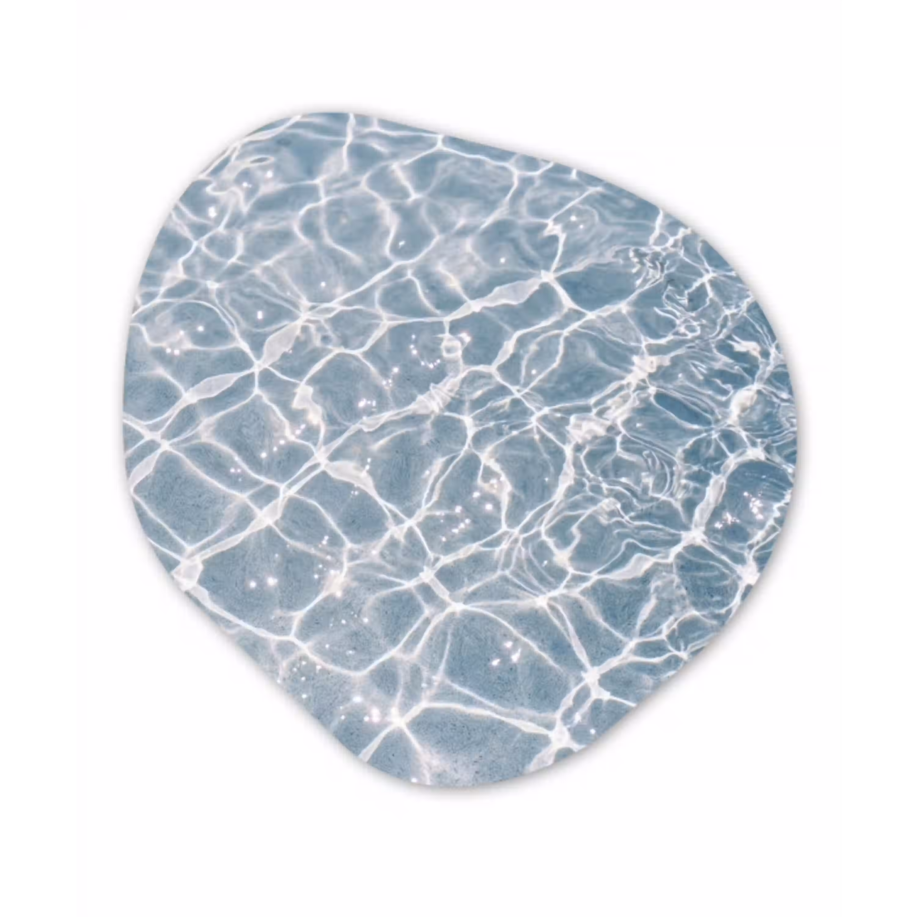 Water - Reflectie - Zonlicht Wandcirkel Organisch Forex 3mm klein -3d