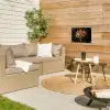 Goud - Bloemen - Kleuren - Vaas tuinposter los doek klein -sfeer4