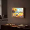 Schaap - Weide - Bloemen Light Box met batterij (Wandlamp) middel -sfeer1