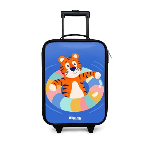 Tijger - Zwemband - Water Kinderkoffer - Zwart klein -3d