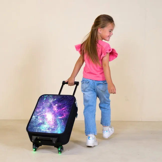 Kleurrijke sterrenstelsel Kinderkoffer - Zwart klein -sfeer1