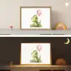 Draak - Baby dier - Roze ballon Light Box met batterij (Wandlamp kind) middel -sfeer3_kind