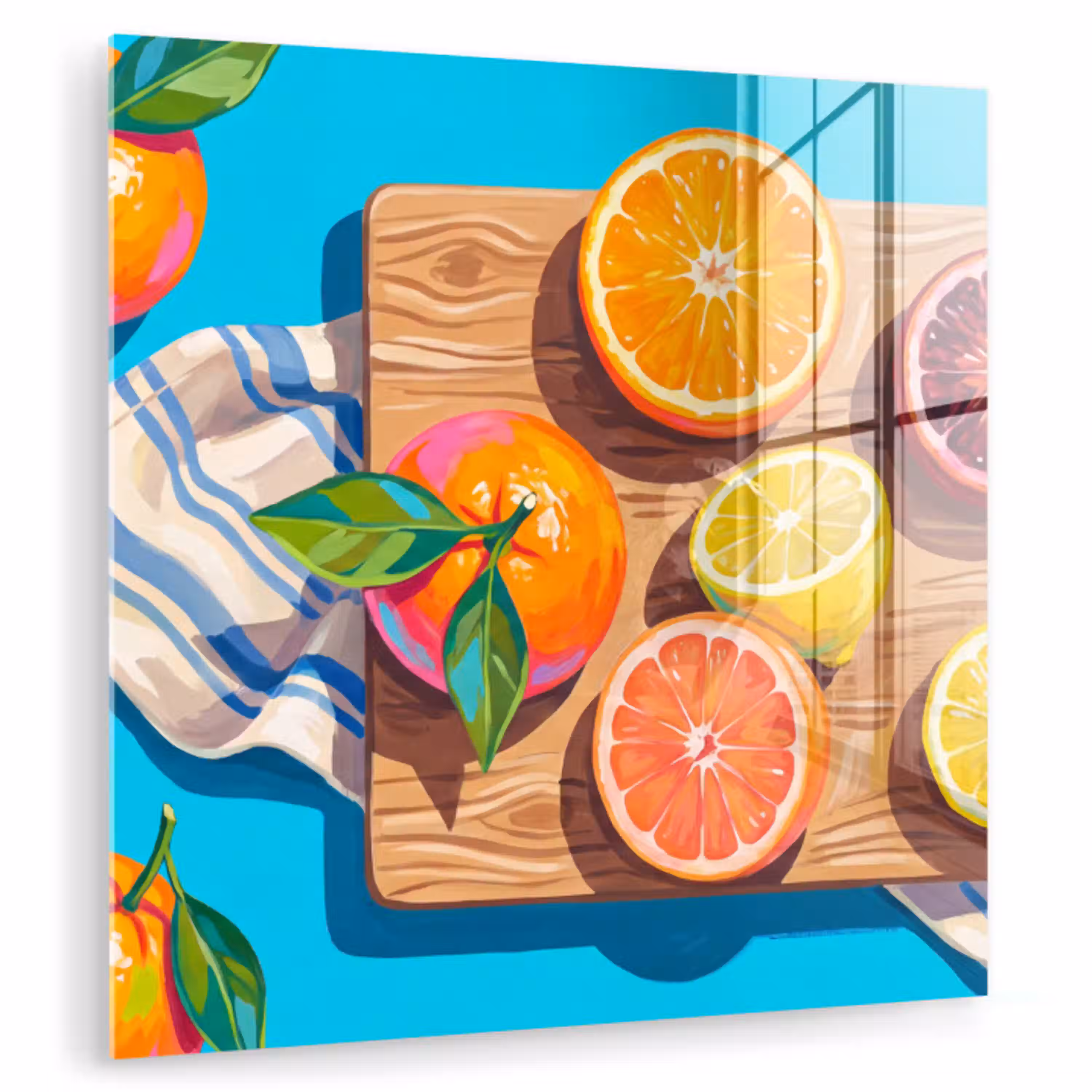Fruit - Snijplank - Blauw plexiglas 5mm klein -zzzproduct_nieuw