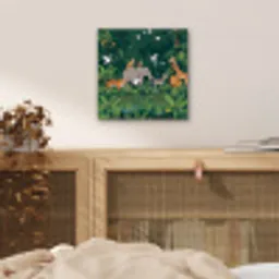 Tropisch - Jungle -  Groen aluminium wit klein -sfeer3
