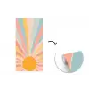 Illustratie - Zon - Pastelkleuren fotobehang vinyl groot -3d