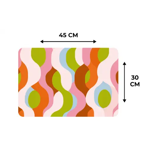 Abstract - Vormen - Roze Placemat vinyl groot -specs