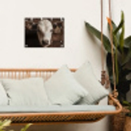 Kalf - Oormerk - Houten stal tuinposter los doek klein -sfeer7