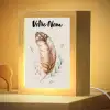 Veer - Bohemian - Boho - Pastel kleuren Light Box met kabel (Kinderlampje) klein -zzzz_3d_website