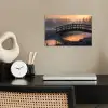 Brug - Mist - Bomen - Water poster papier klein -sfeer1