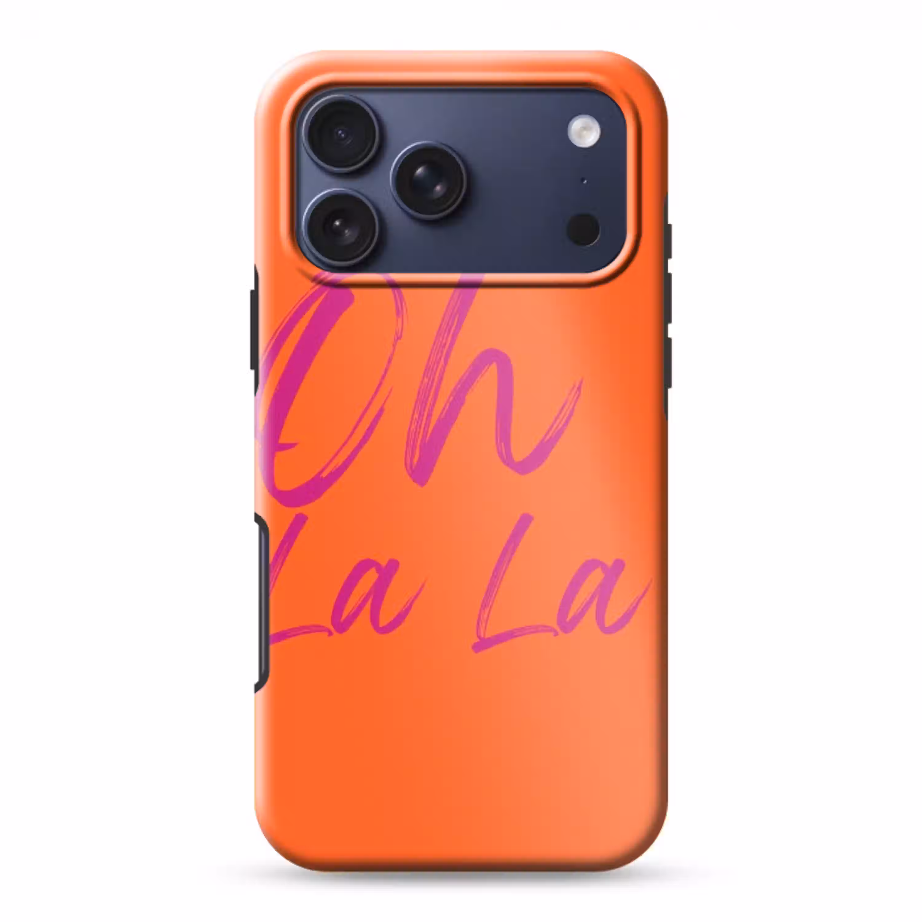 Oh la la - Oranje - Roze - Grafisch Toughcase MagSafe Apple iPhone 17 Pro Max klein -3d