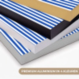 Klassiek - Strepen - Blauw Textielframe zwart klein 947 -USP_kleurenNL