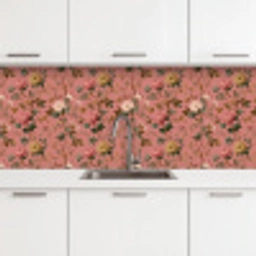 Klassiek - Botanisch - Roze keuken achterwand 2 middel 871 -3d
