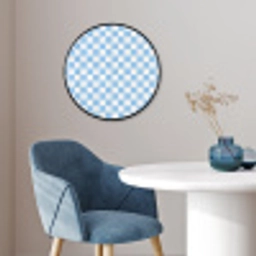 Schaakbord - Klassiek - Blauw Fotolijst rond zonder passe partout klein 856 -sfeer2