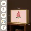 Watermeloen - Ijsje - Pitjes - Rood Light Box met batterij (Wandlamp) middel -USP_websiteoverzichtNL