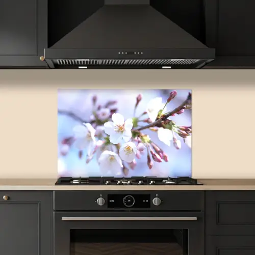 Bloemen - Sakura - Tak - Bloesem takken keuken achterwand spatscherm klein -sfeer1