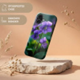 Viooltjes - Paars - Bloem - Bladeren Toughcase MagSafe Apple iPhone 17 klein -USP_RandenV_DE