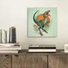Dino - Bladeren - Grafisch - Groen aluminium wit klein -sfeer1