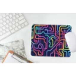Retro - Abstract - Neon muismat rubber klein -witbureau