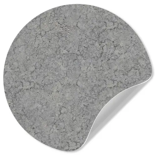 Beton - Muur - Patronen - Industrieel Wandcirkel behangsticker klein 186 -3d