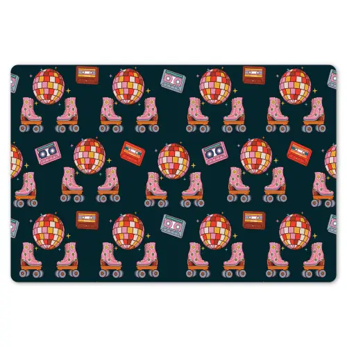 Rolschaatsen - Patroon - Disco Placemat vinyl groot 368 -zzsfeer1_Kitchenyeah-website