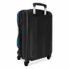 Abstract - Blauw/Witte vormen NBS - Handbagage koffer - Kinderen Unisex middel -achterkant