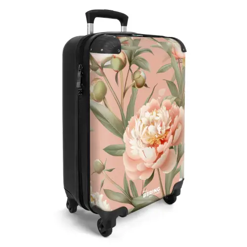 Vintage bloemen - Pioenrozen zachtroze NBS - Handbagage koffer - Kinderen Unisex middel -productfoto_3d