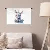 Neushoorn - Baby dier - Dieren Wandkleed katoen klein -sfeer4