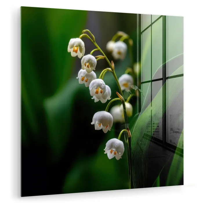 Bloemen - Wit - Bladeren - Lelietjes plexiglas 5mm klein -zzzproduct_nieuw