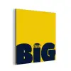 Geel - Think big - Grafisch aluminium wit klein -3d