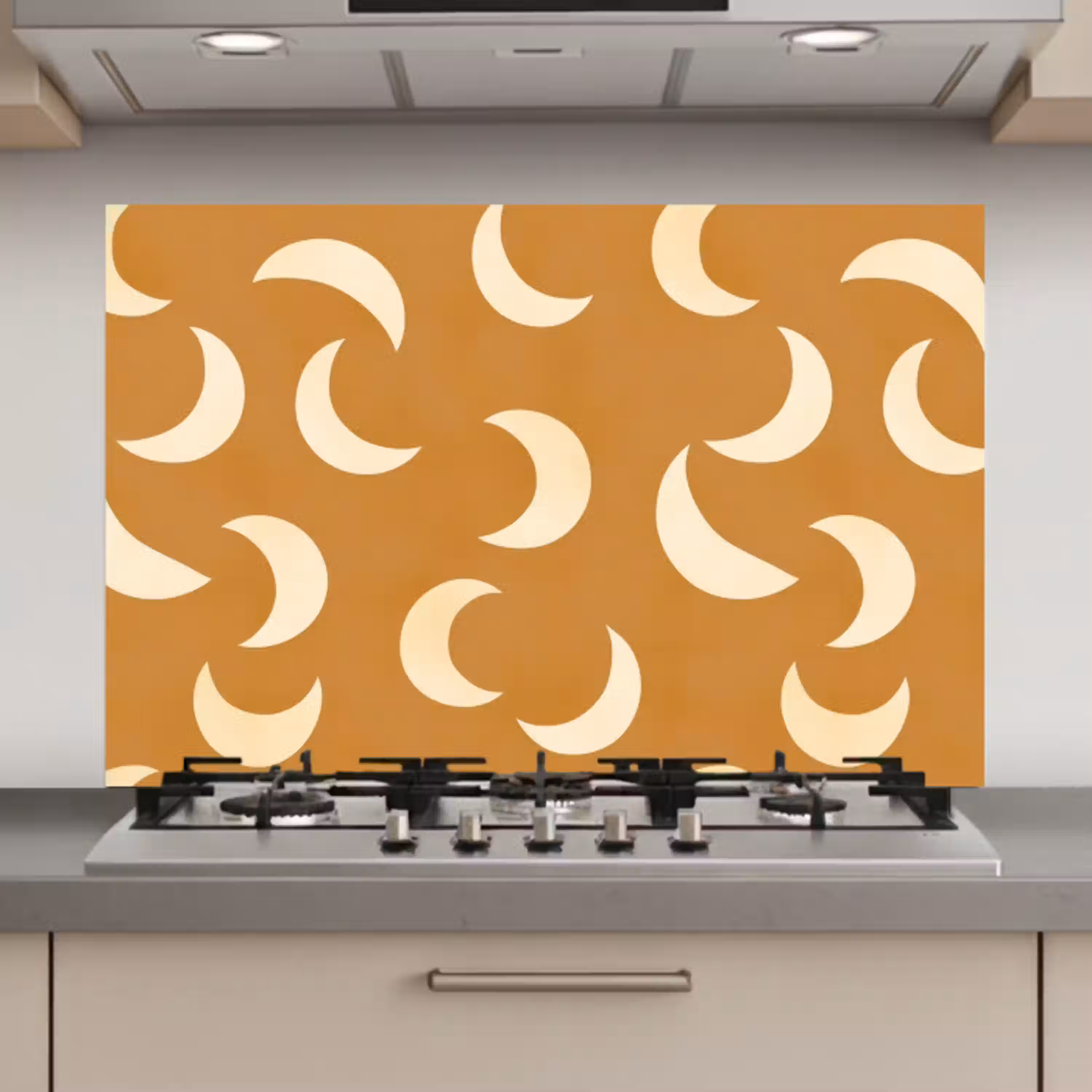 Manen - Patroon - Oker keuken achterwand spatscherm klein 900 -3d_website