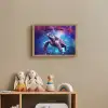 Schildpad - Dier - Galaxy - Ruimte Light Box met batterij (Wandlamp kind) middel -sfeer2_kind