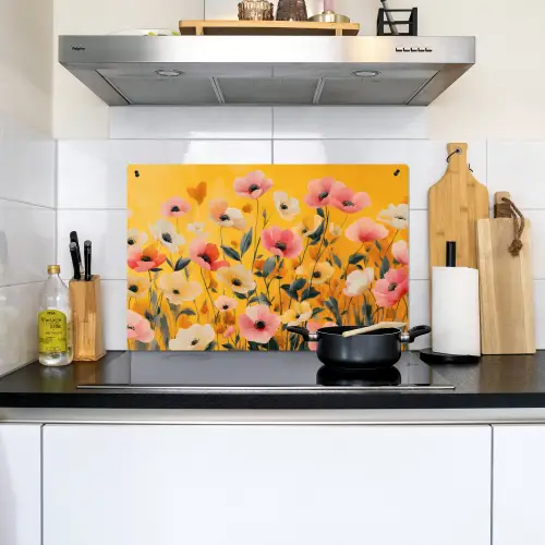 Bloemen - Veld - Geel Inductie beschemer met haakjes klein -sfeer2