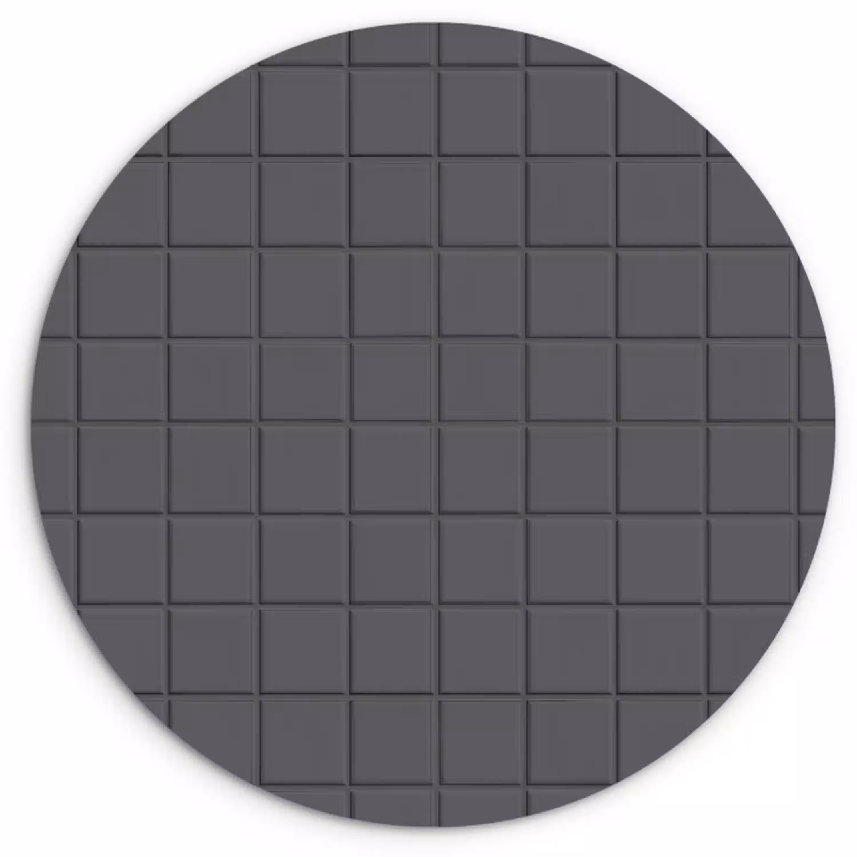 Patroon - Tegel - Grafiet - Grijs Wandcirkel kunststof plaat 5mm dik klein 188 -3d